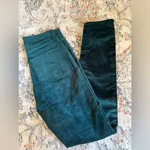 LOFT green suede pants